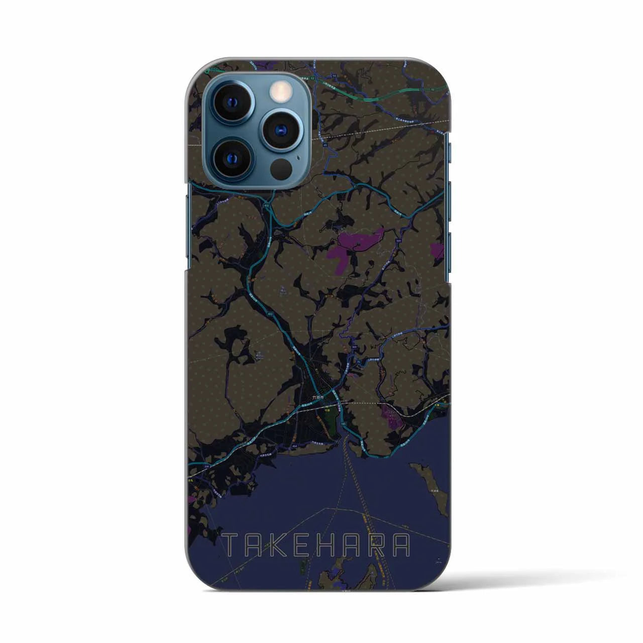 【竹原(広島県)】地図柄iPhoneケース(バックカバータイプ)