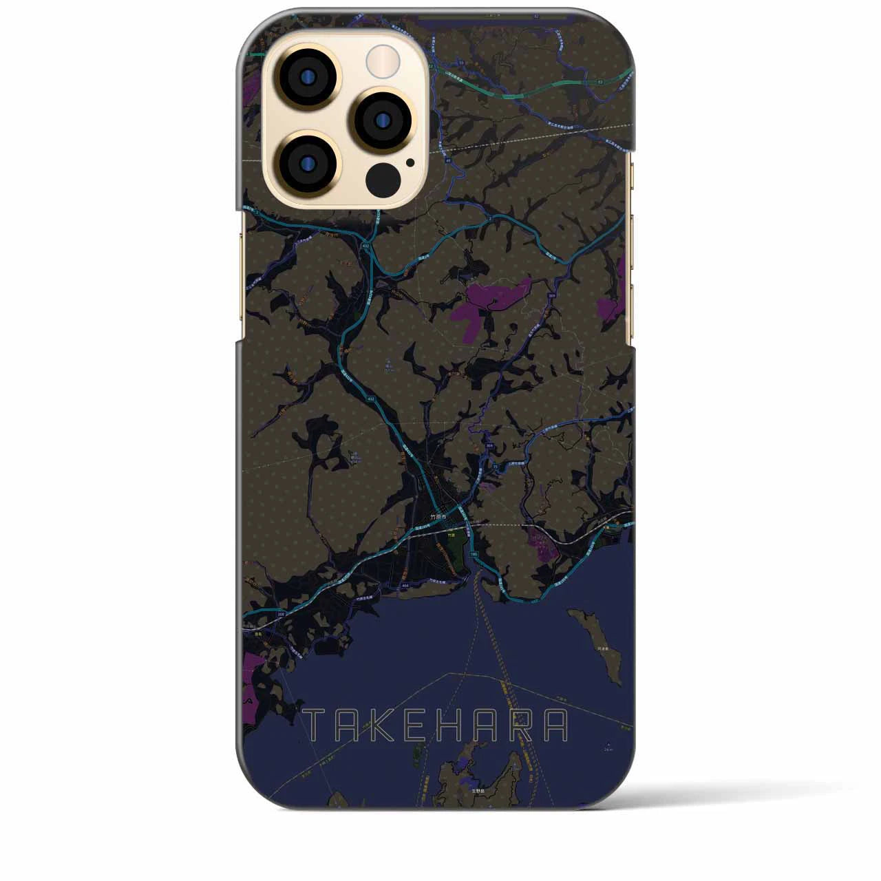 【竹原(広島県)】地図柄iPhoneケース(バックカバータイプ)