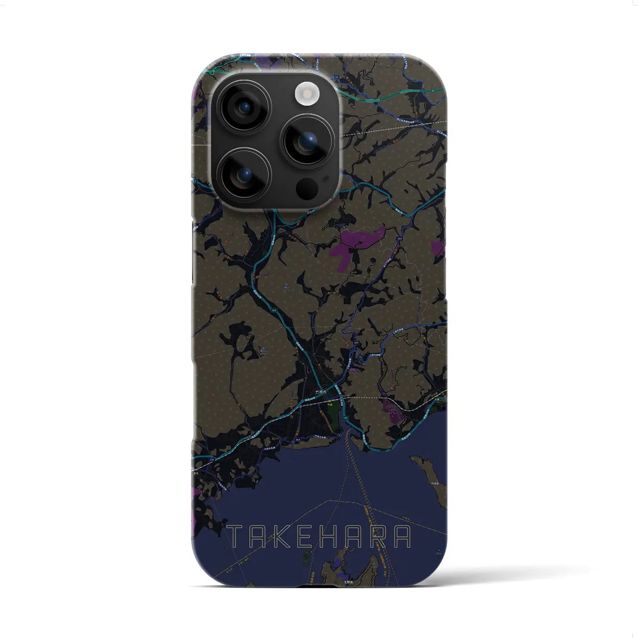 【竹原(広島県)】地図柄iPhoneケース(バックカバータイプ)