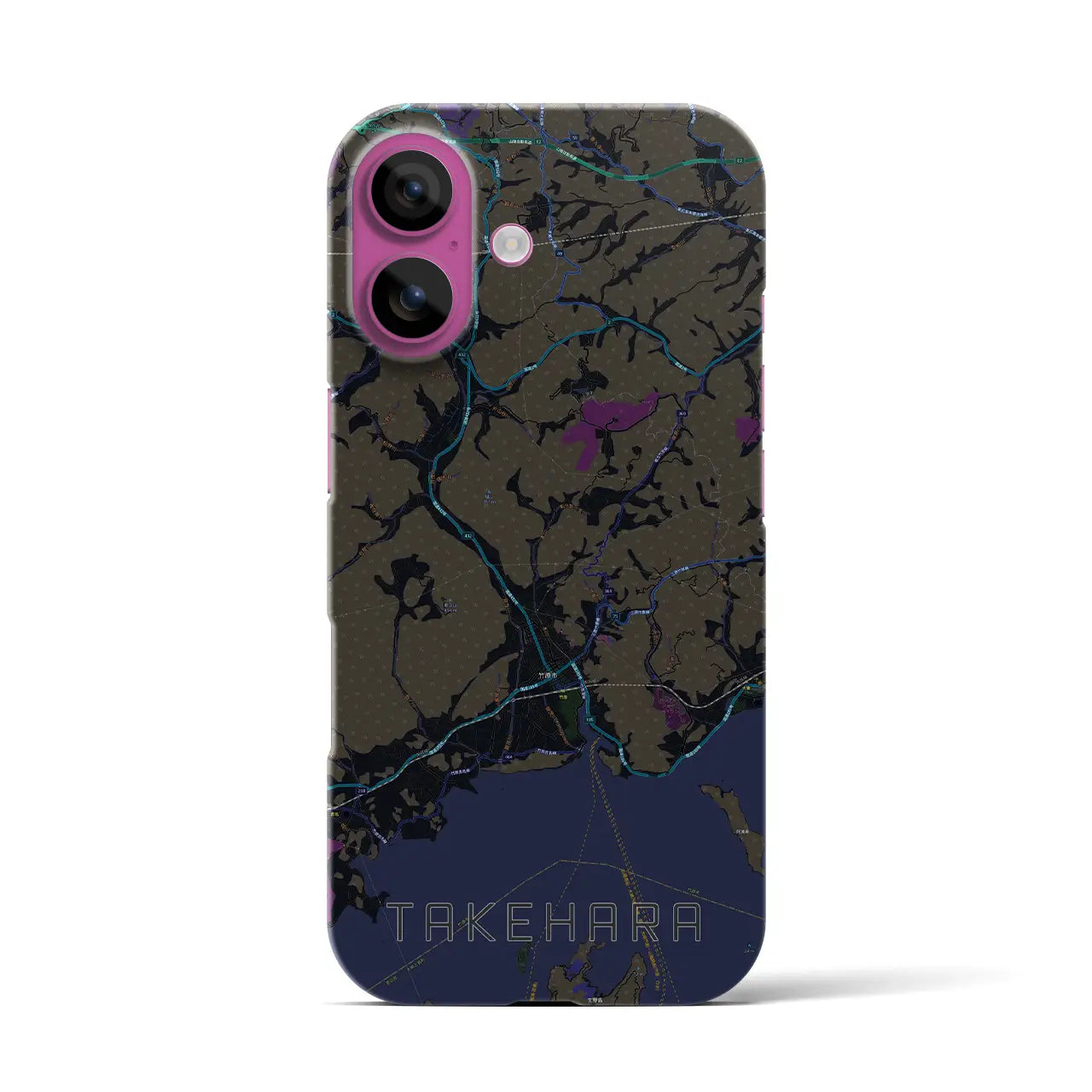 【竹原(広島県)】地図柄iPhoneケース(バックカバータイプ)