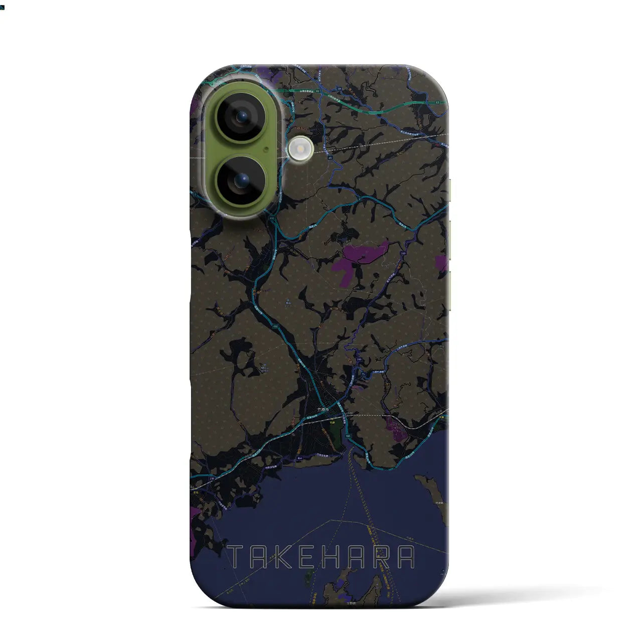 【竹原(広島県)】地図柄iPhoneケース(バックカバータイプ)