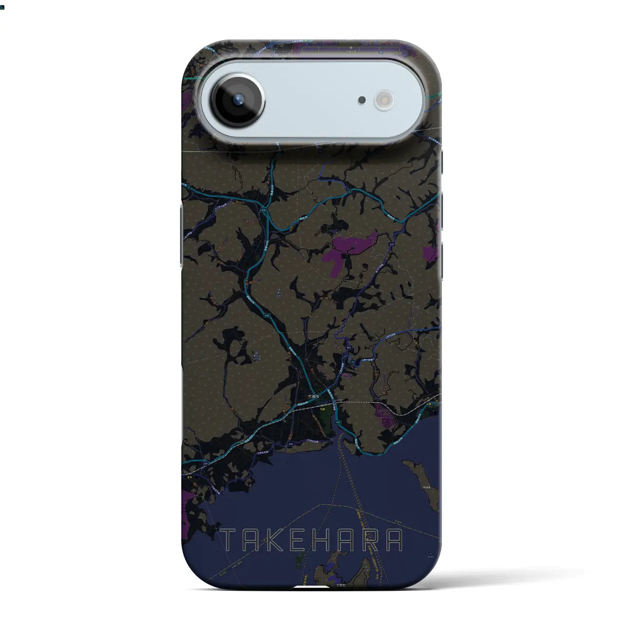 【竹原(広島県)】地図柄iPhoneケース(バックカバータイプ)