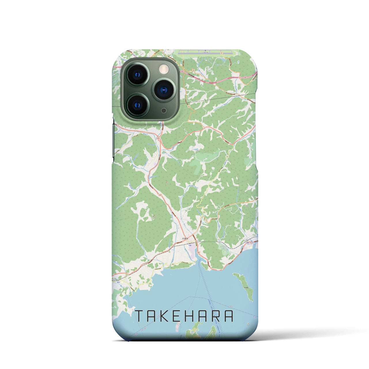 【竹原(広島県)】地図柄iPhoneケース(バックカバータイプ)