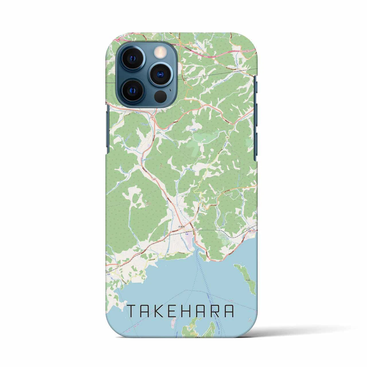 【竹原(広島県)】地図柄iPhoneケース(バックカバータイプ)