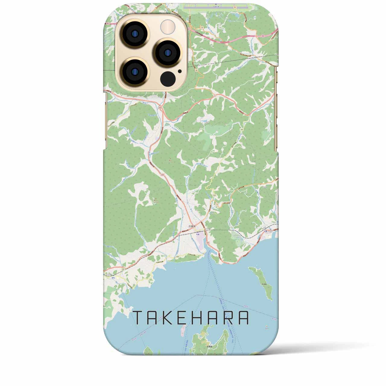 【竹原(広島県)】地図柄iPhoneケース(バックカバータイプ)
