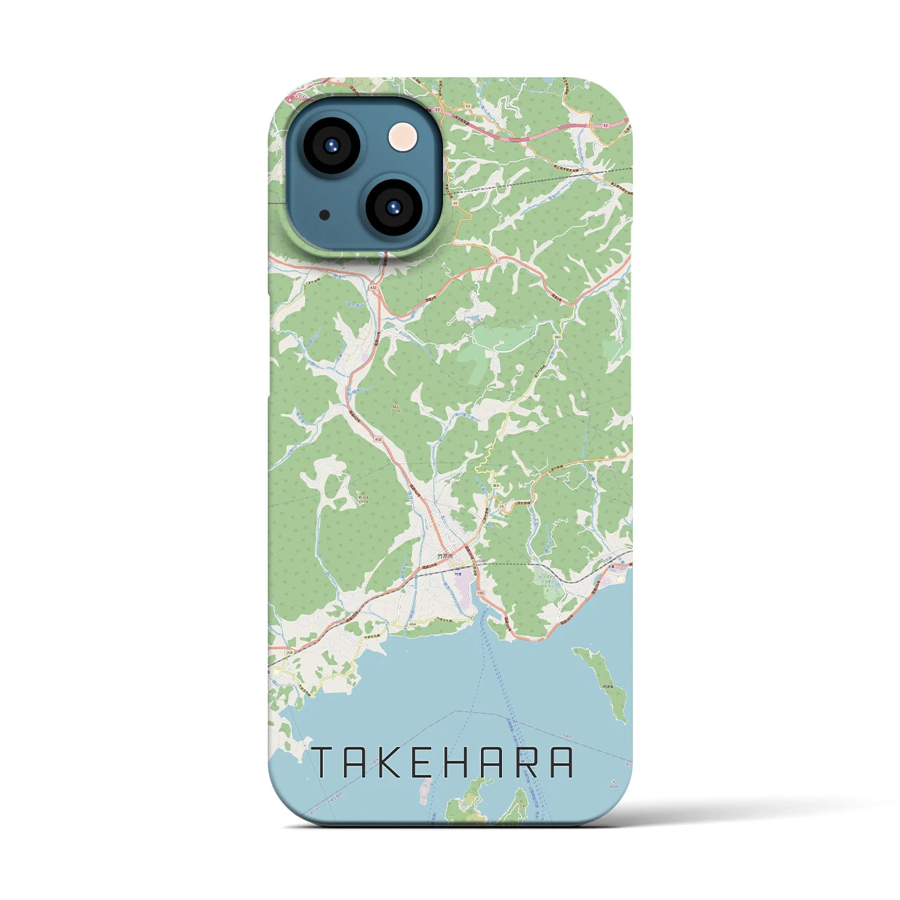 【竹原(広島県)】地図柄iPhoneケース(バックカバータイプ)