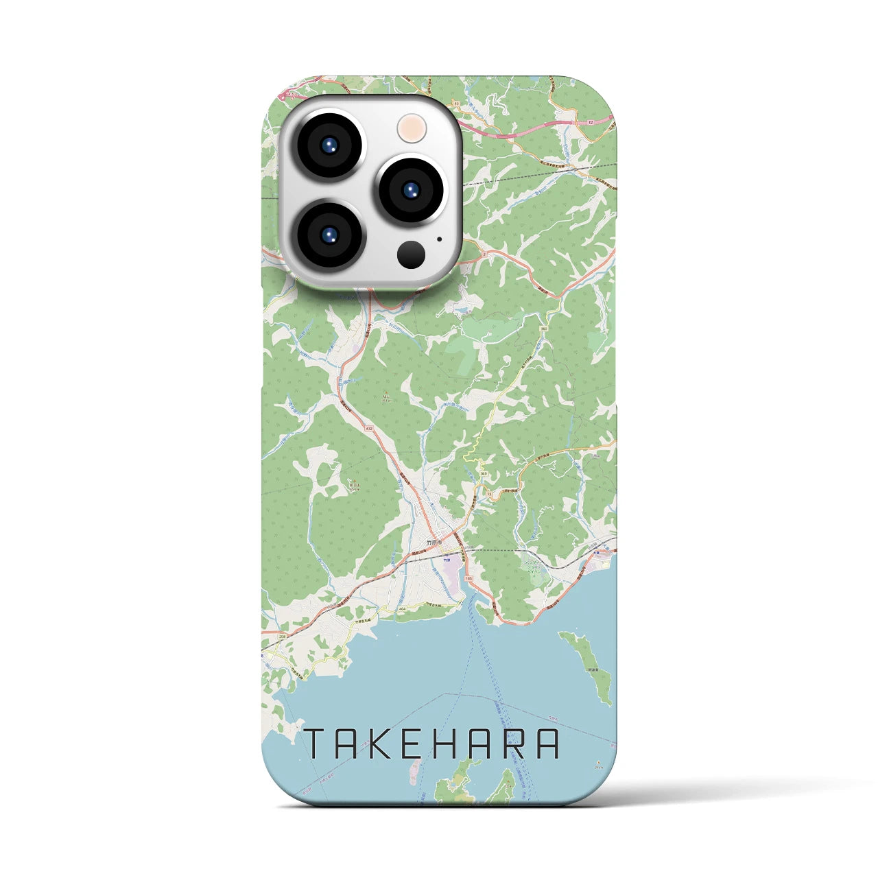 【竹原(広島県)】地図柄iPhoneケース(バックカバータイプ)