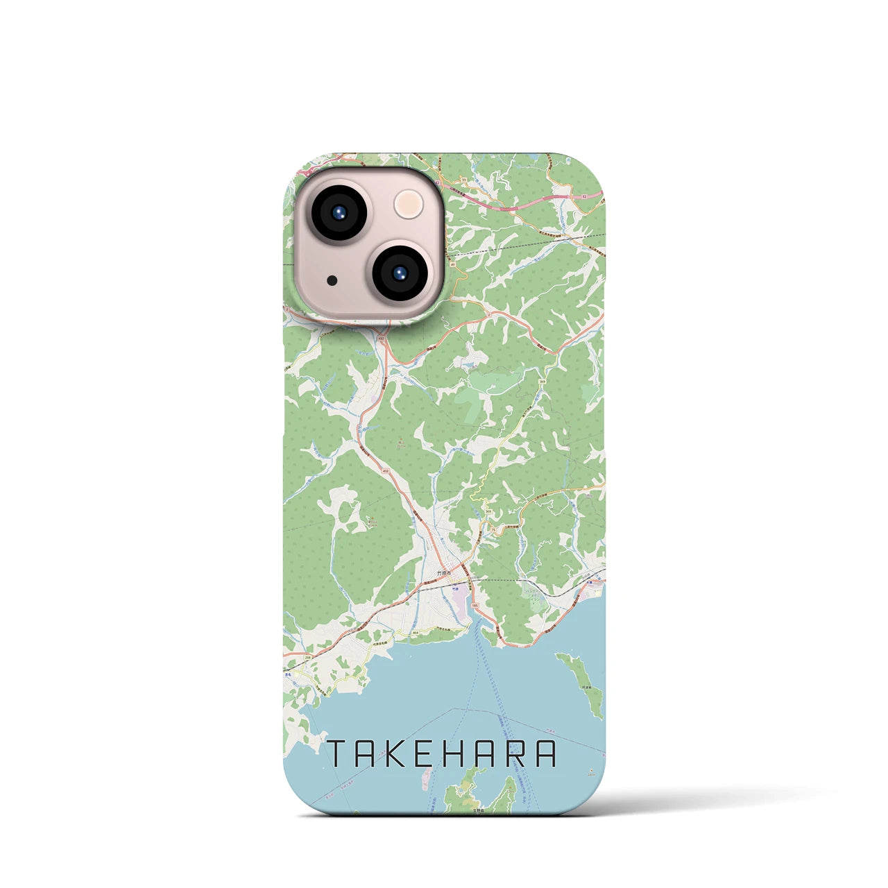 【竹原(広島県)】地図柄iPhoneケース(バックカバータイプ)