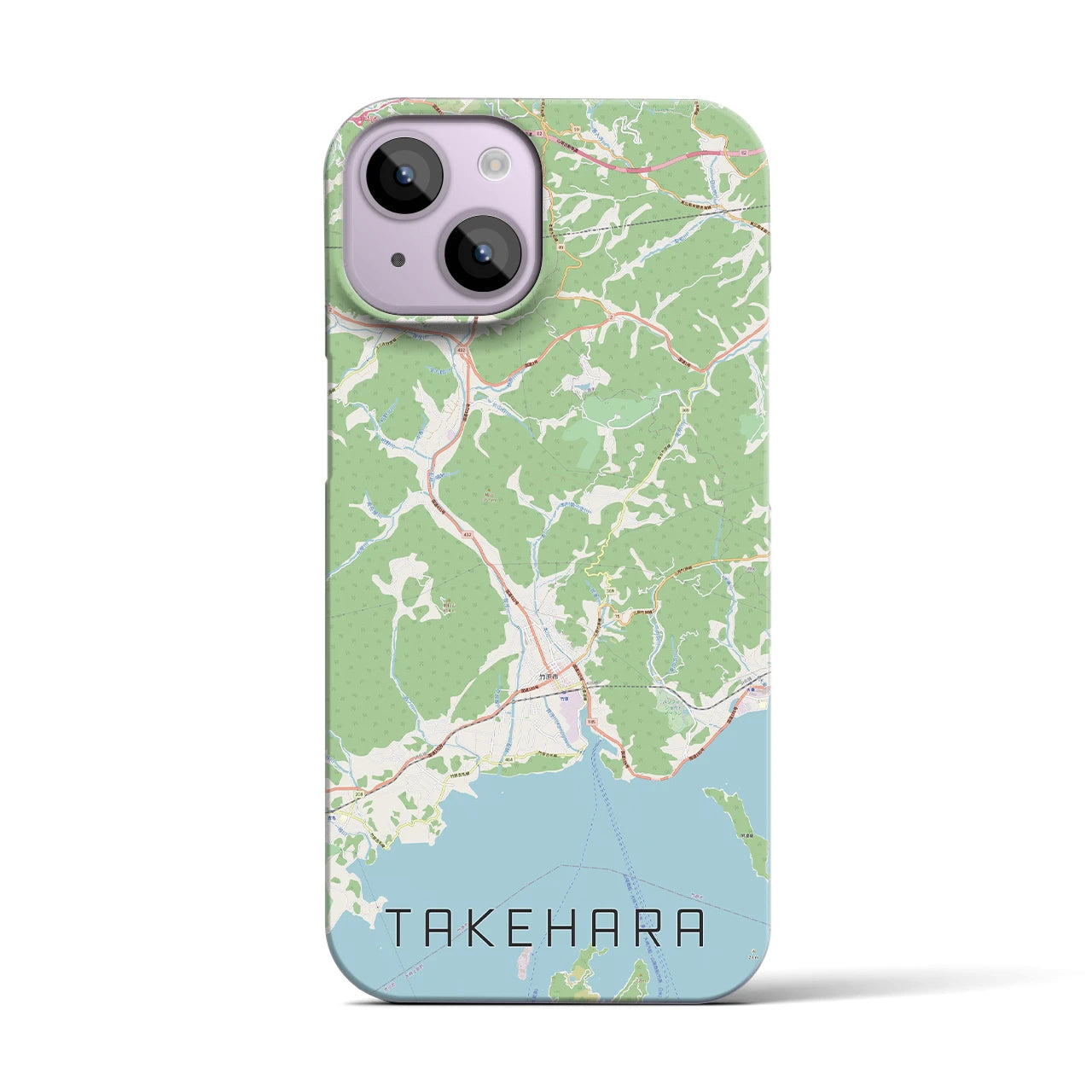 【竹原(広島県)】地図柄iPhoneケース(バックカバータイプ)