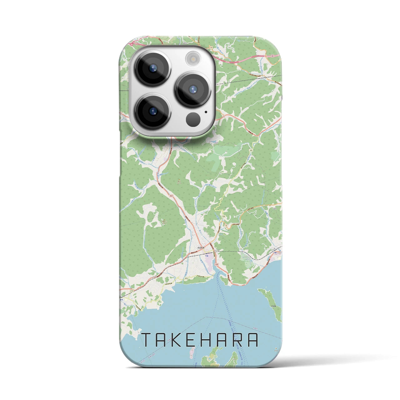 【竹原(広島県)】地図柄iPhoneケース(バックカバータイプ)