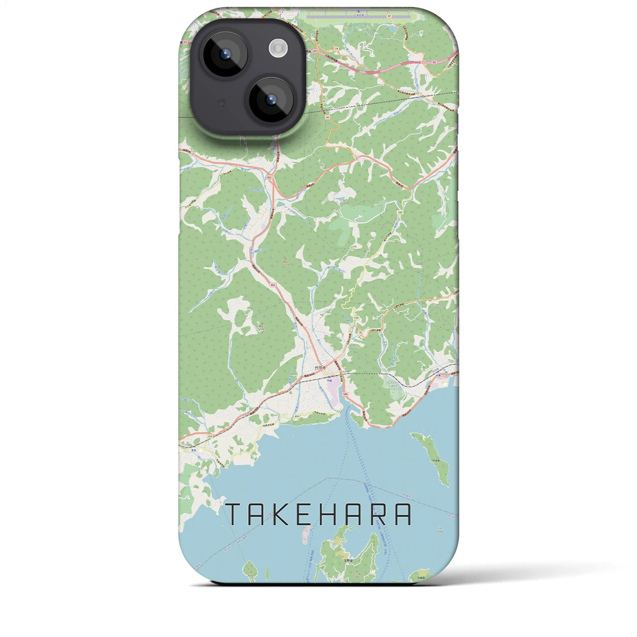 【竹原(広島県)】地図柄iPhoneケース(バックカバータイプ)