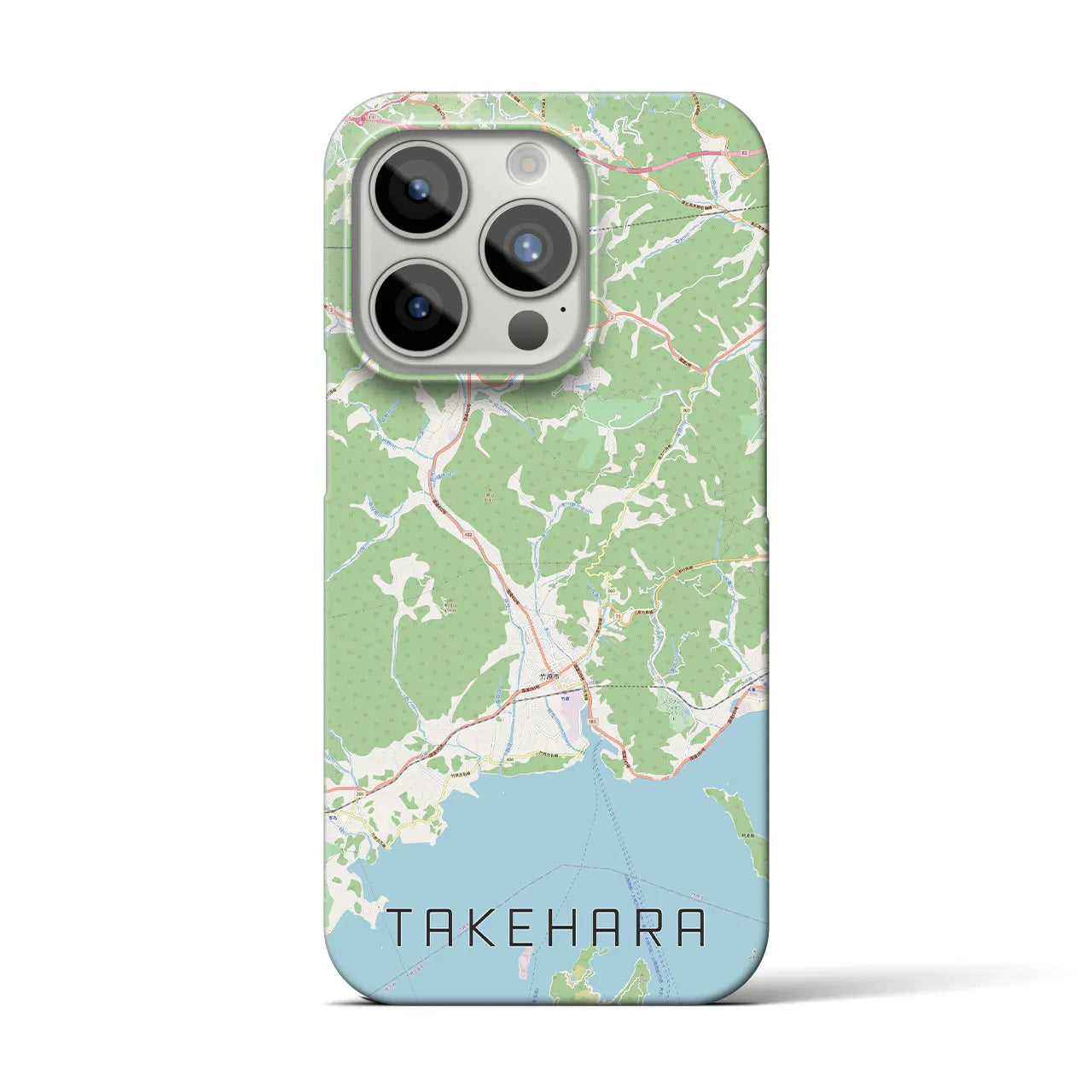 【竹原(広島県)】地図柄iPhoneケース(バックカバータイプ)