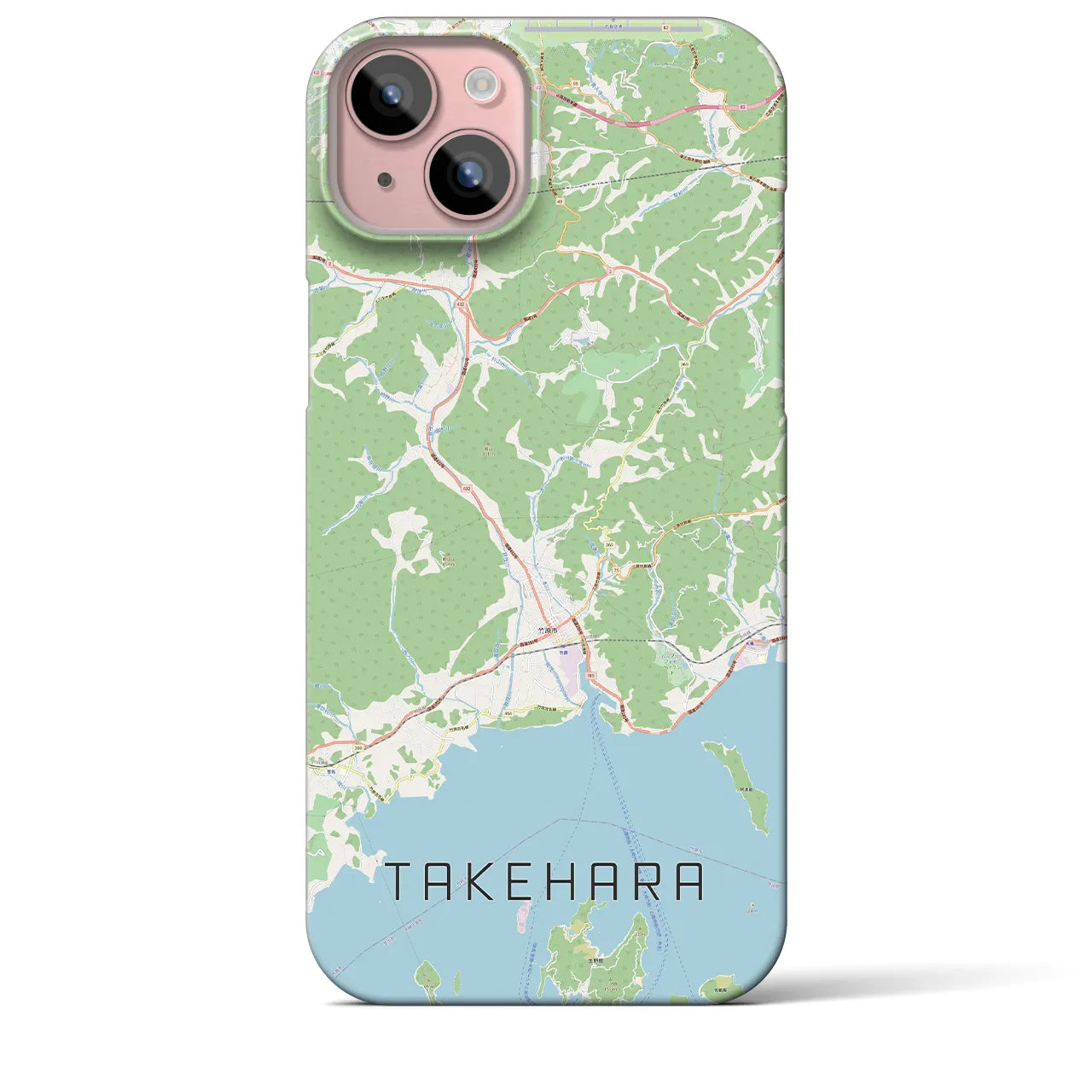 【竹原(広島県)】地図柄iPhoneケース(バックカバータイプ)