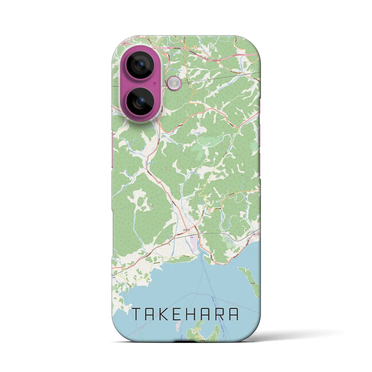 【竹原(広島県)】地図柄iPhoneケース(バックカバータイプ)