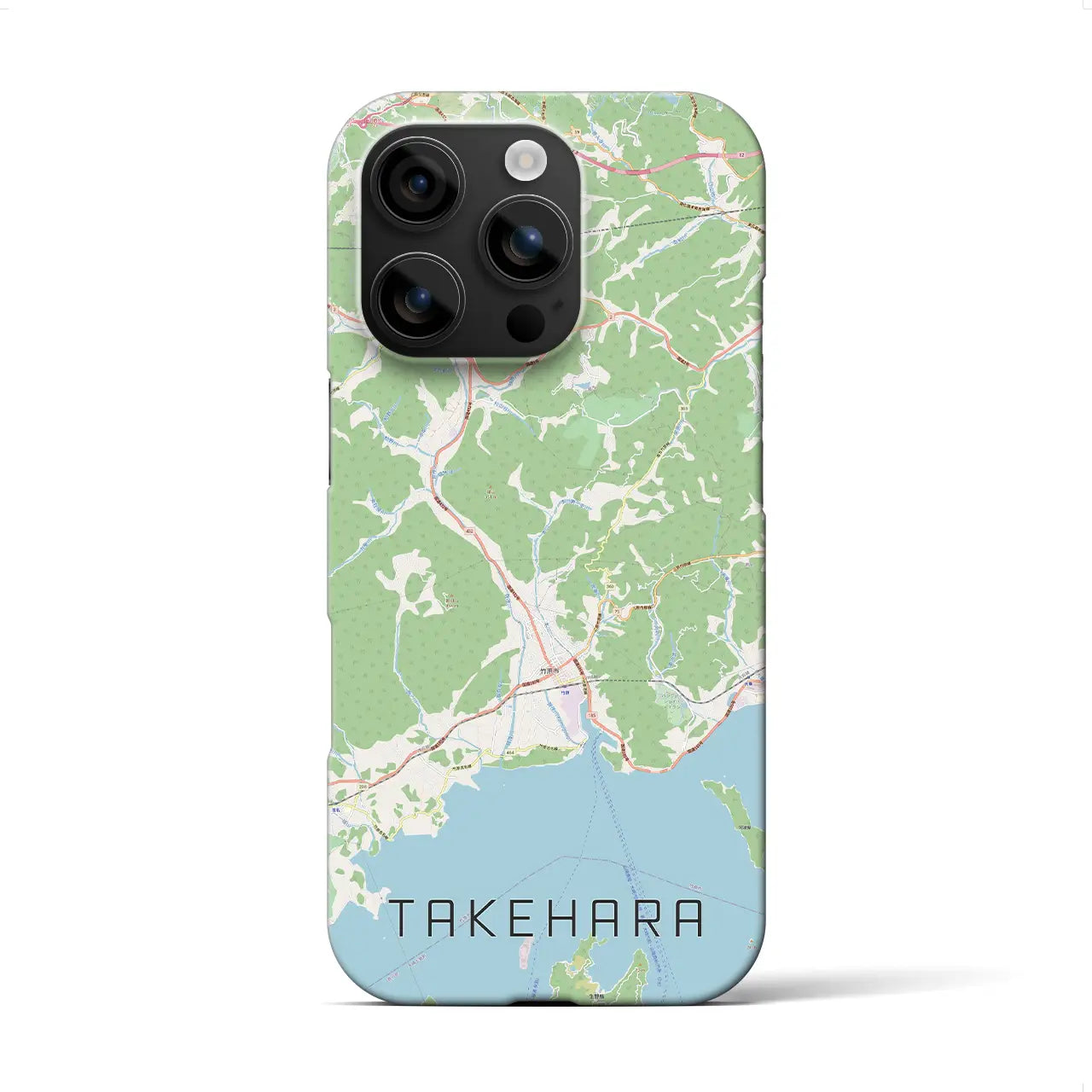 【竹原(広島県)】地図柄iPhoneケース(バックカバータイプ)