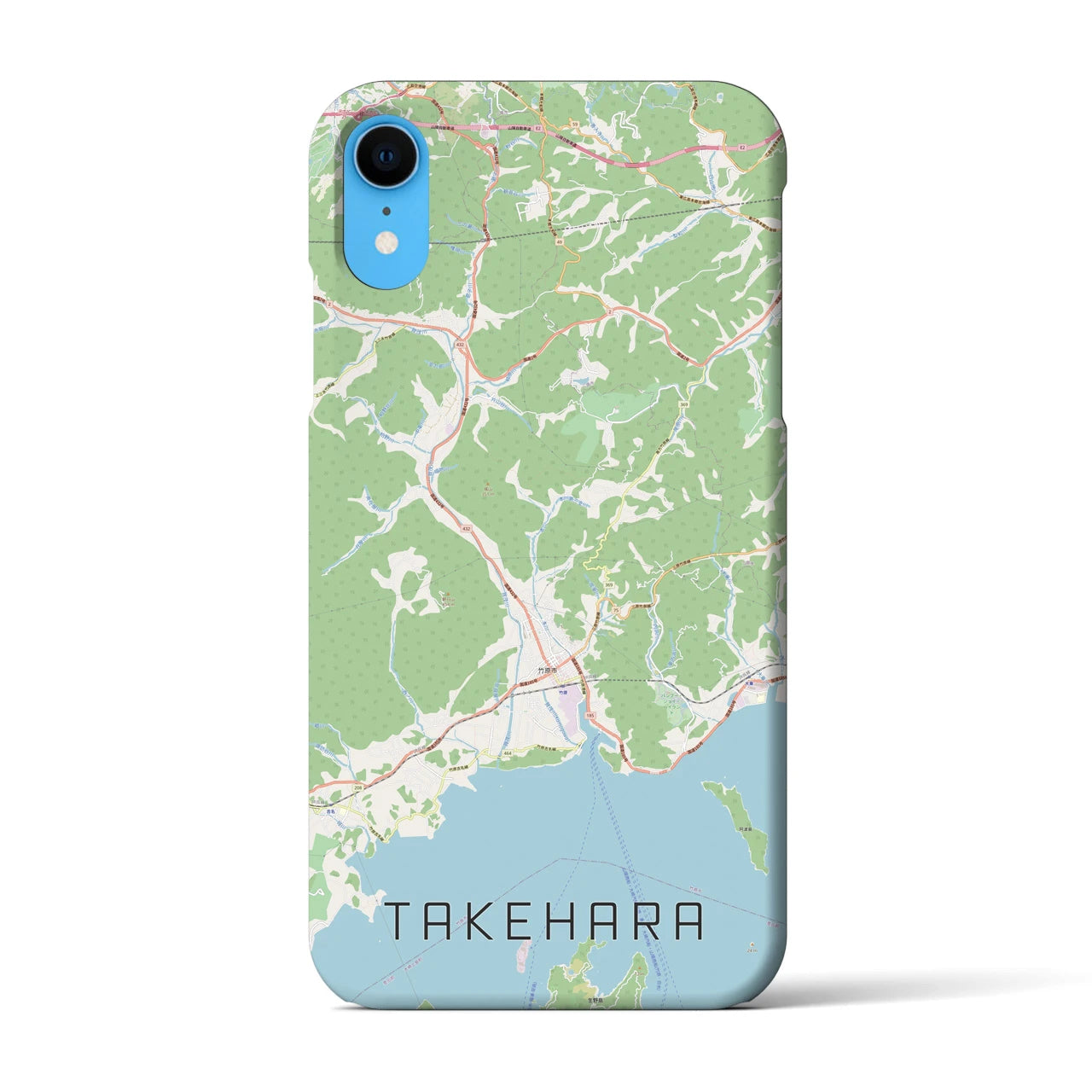 【竹原(広島県)】地図柄iPhoneケース(バックカバータイプ)