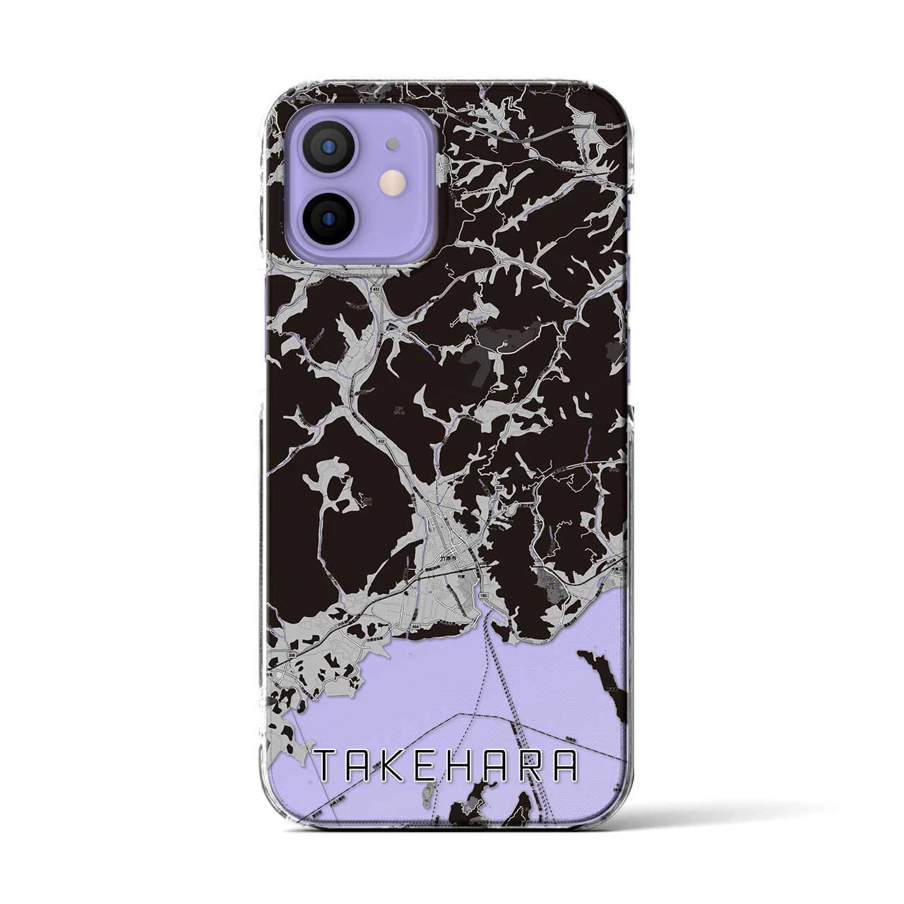 【竹原(広島県)】地図柄iPhoneケース(クリアタイプ)