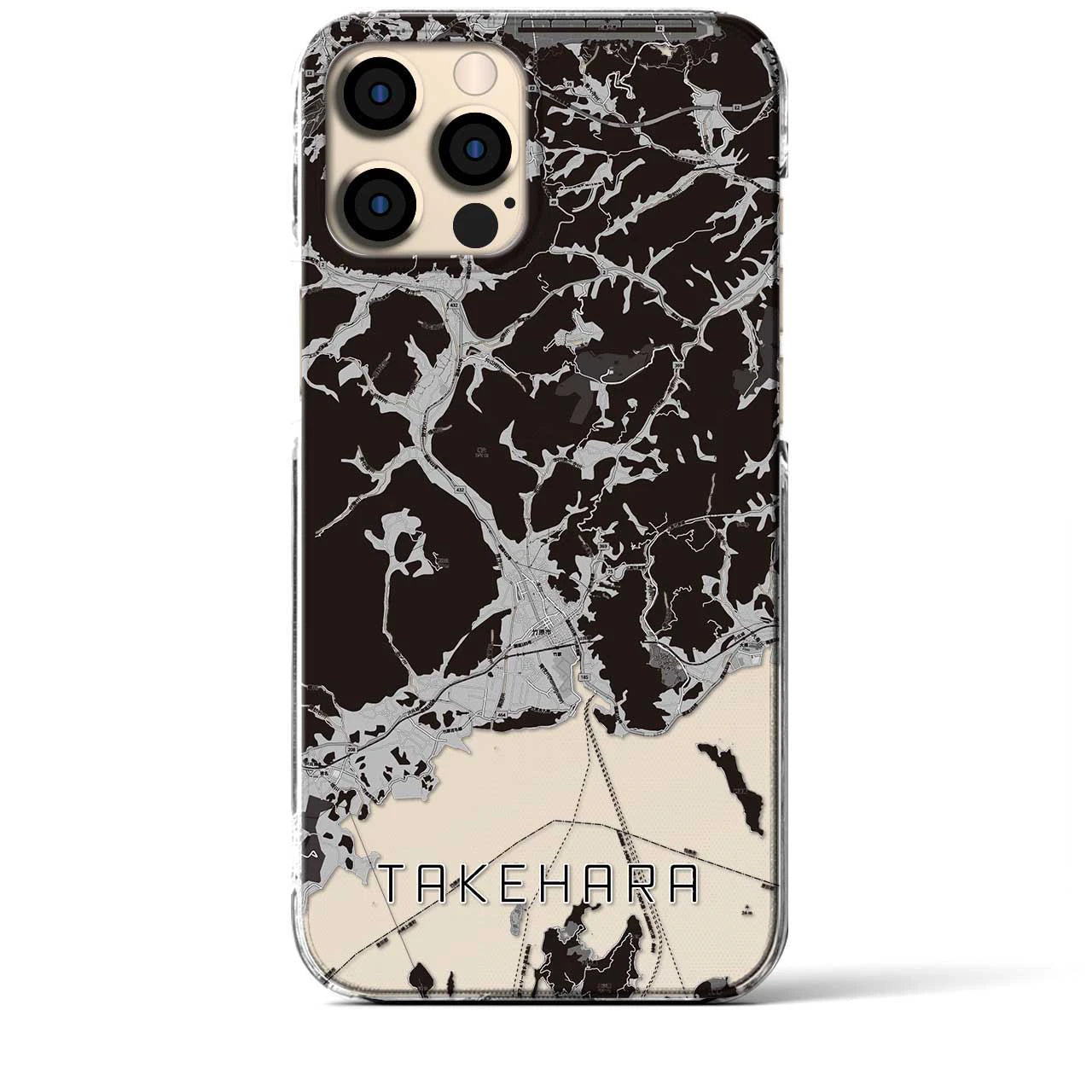 【竹原(広島県)】地図柄iPhoneケース(クリアタイプ)