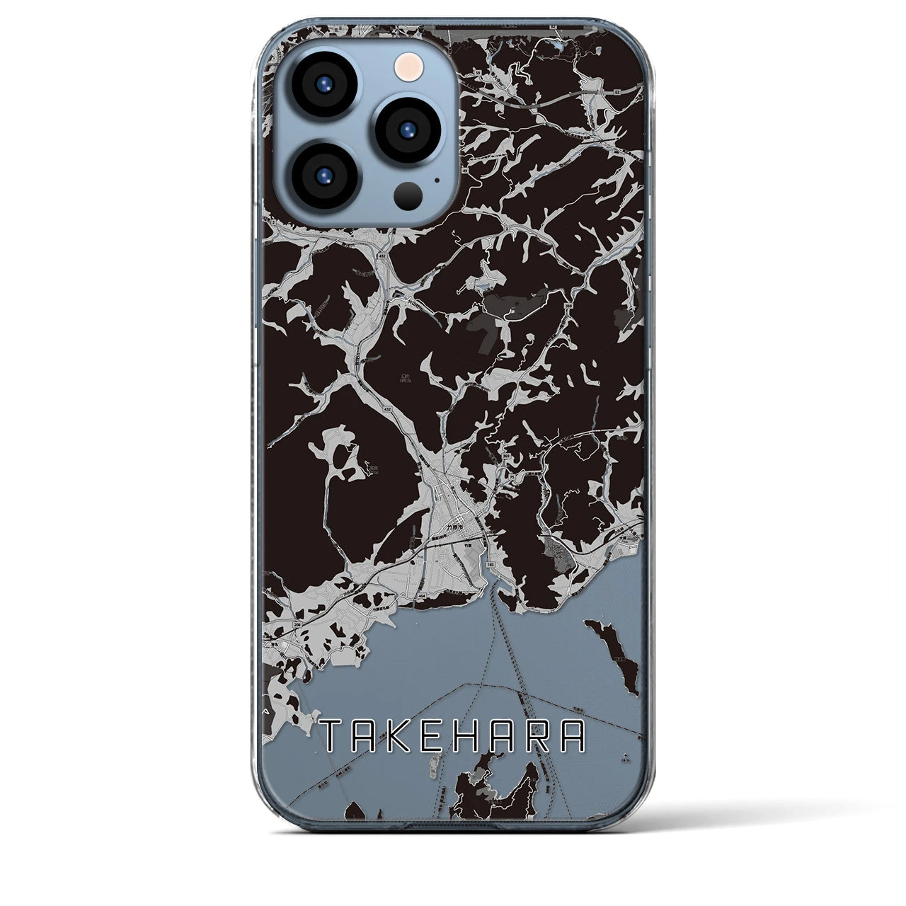 【竹原(広島県)】地図柄iPhoneケース(クリアタイプ)