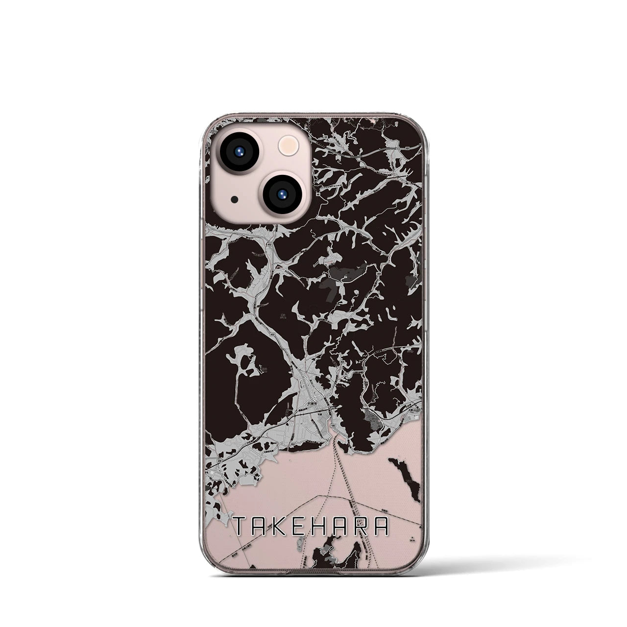 【竹原(広島県)】地図柄iPhoneケース(クリアタイプ)