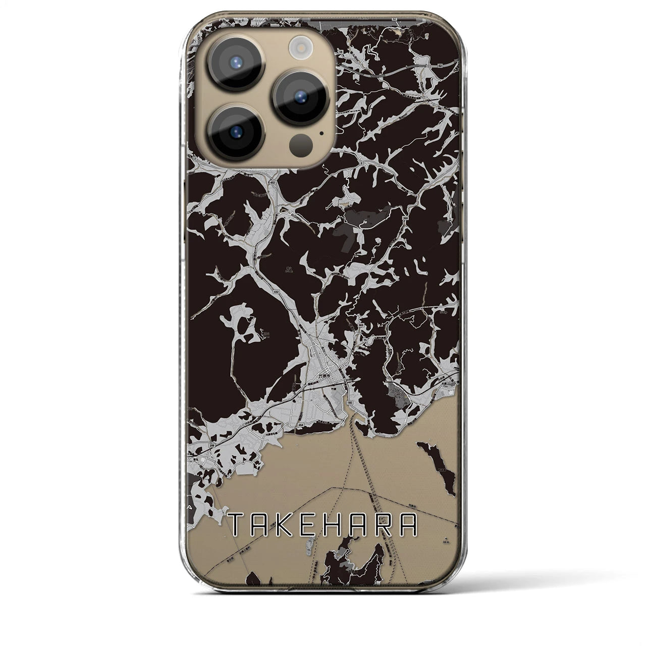 【竹原(広島県)】地図柄iPhoneケース(クリアタイプ)