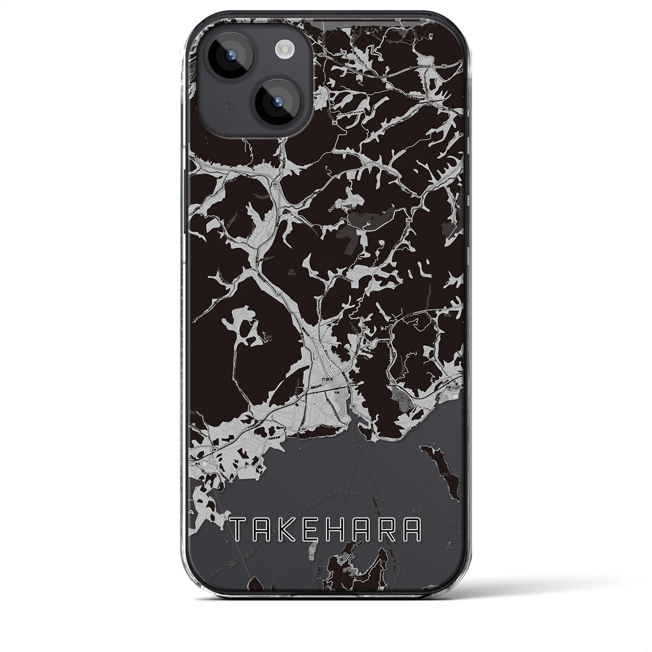 【竹原(広島県)】地図柄iPhoneケース(クリアタイプ)