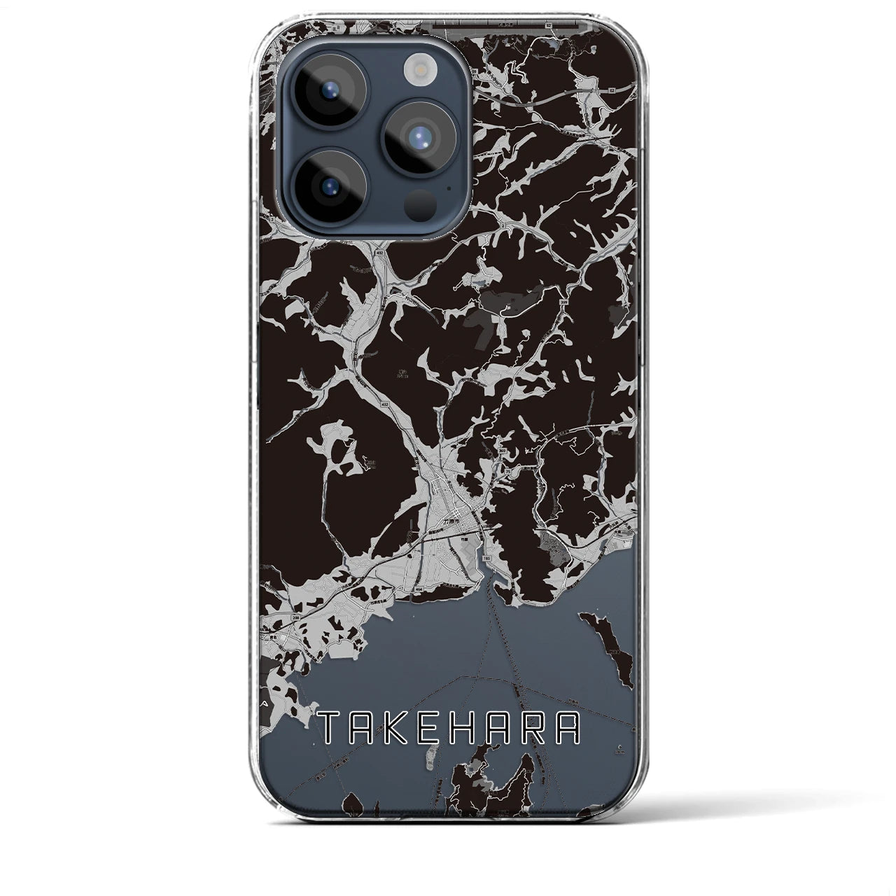 【竹原(広島県)】地図柄iPhoneケース(クリアタイプ)