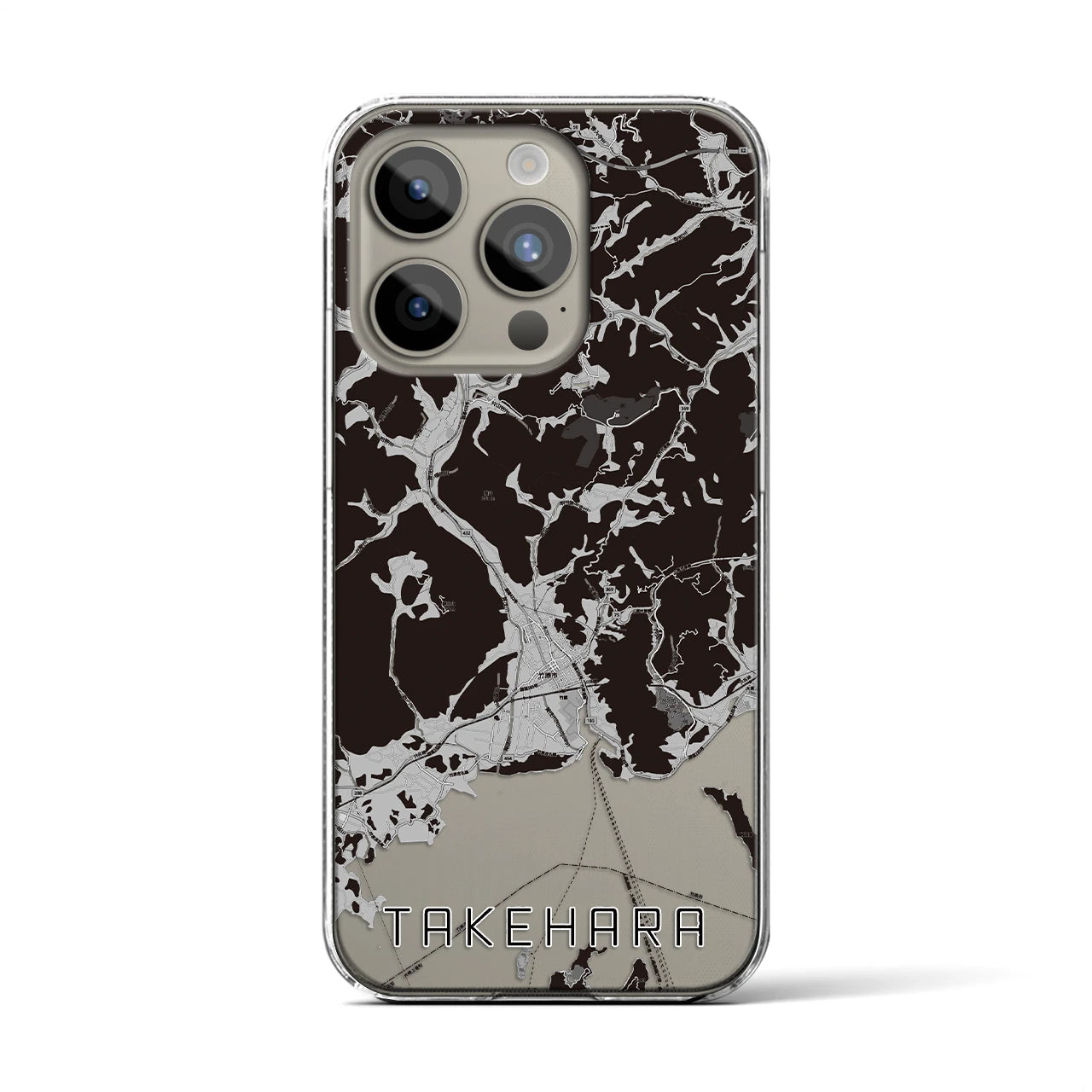 【竹原(広島県)】地図柄iPhoneケース(クリアタイプ)