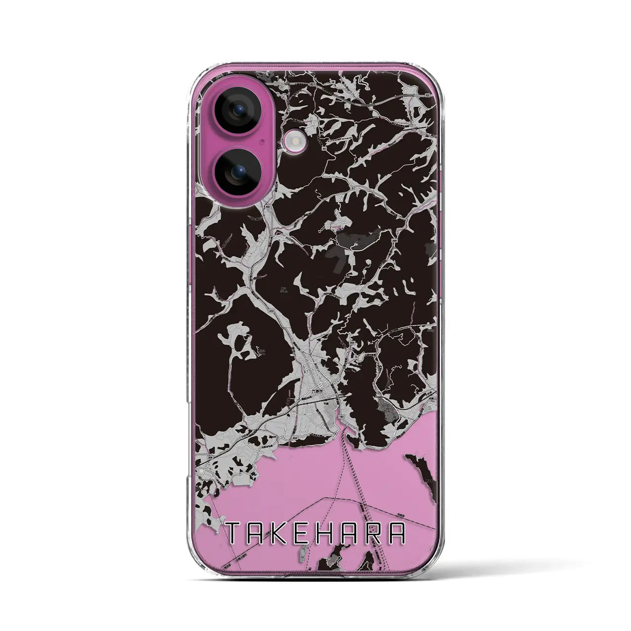 【竹原(広島県)】地図柄iPhoneケース(クリアタイプ)