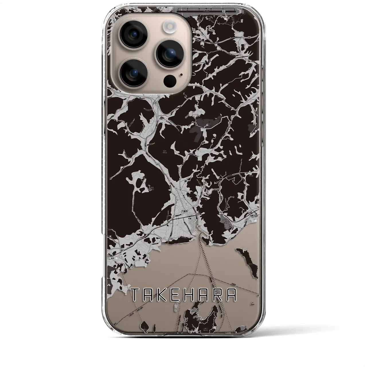 【竹原(広島県)】地図柄iPhoneケース(クリアタイプ)