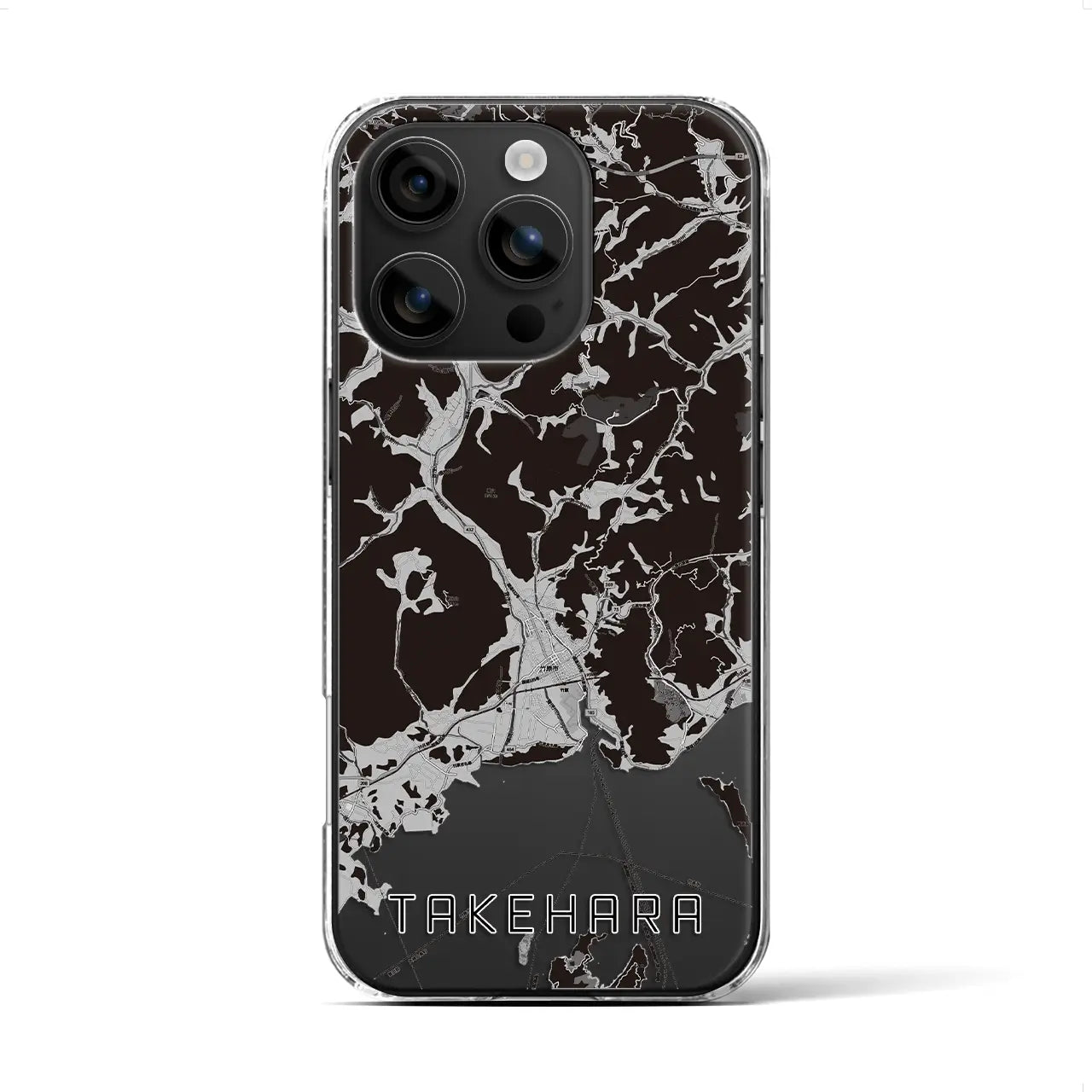 【竹原(広島県)】地図柄iPhoneケース(クリアタイプ)