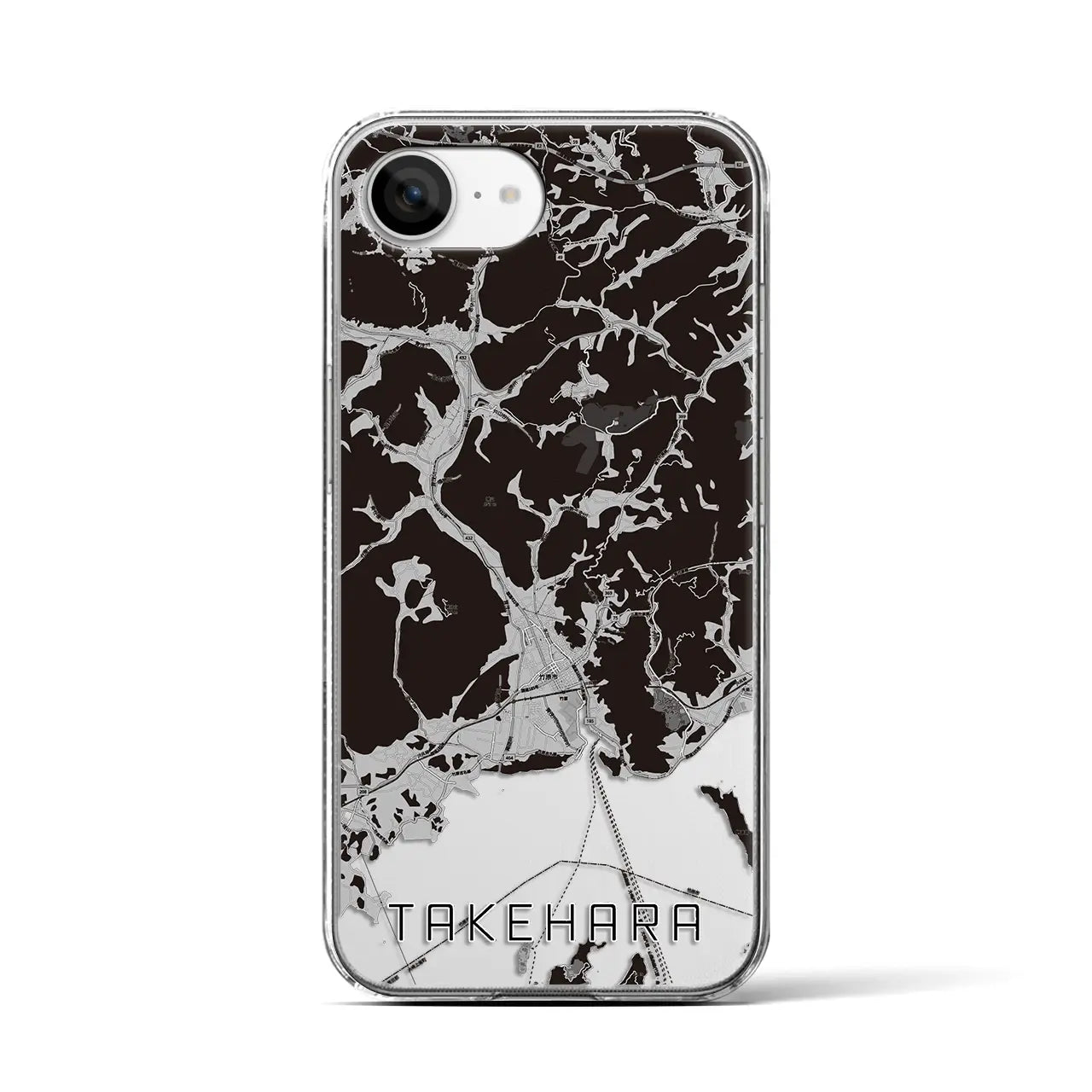 【竹原(広島県)】地図柄iPhoneケース(クリアタイプ)