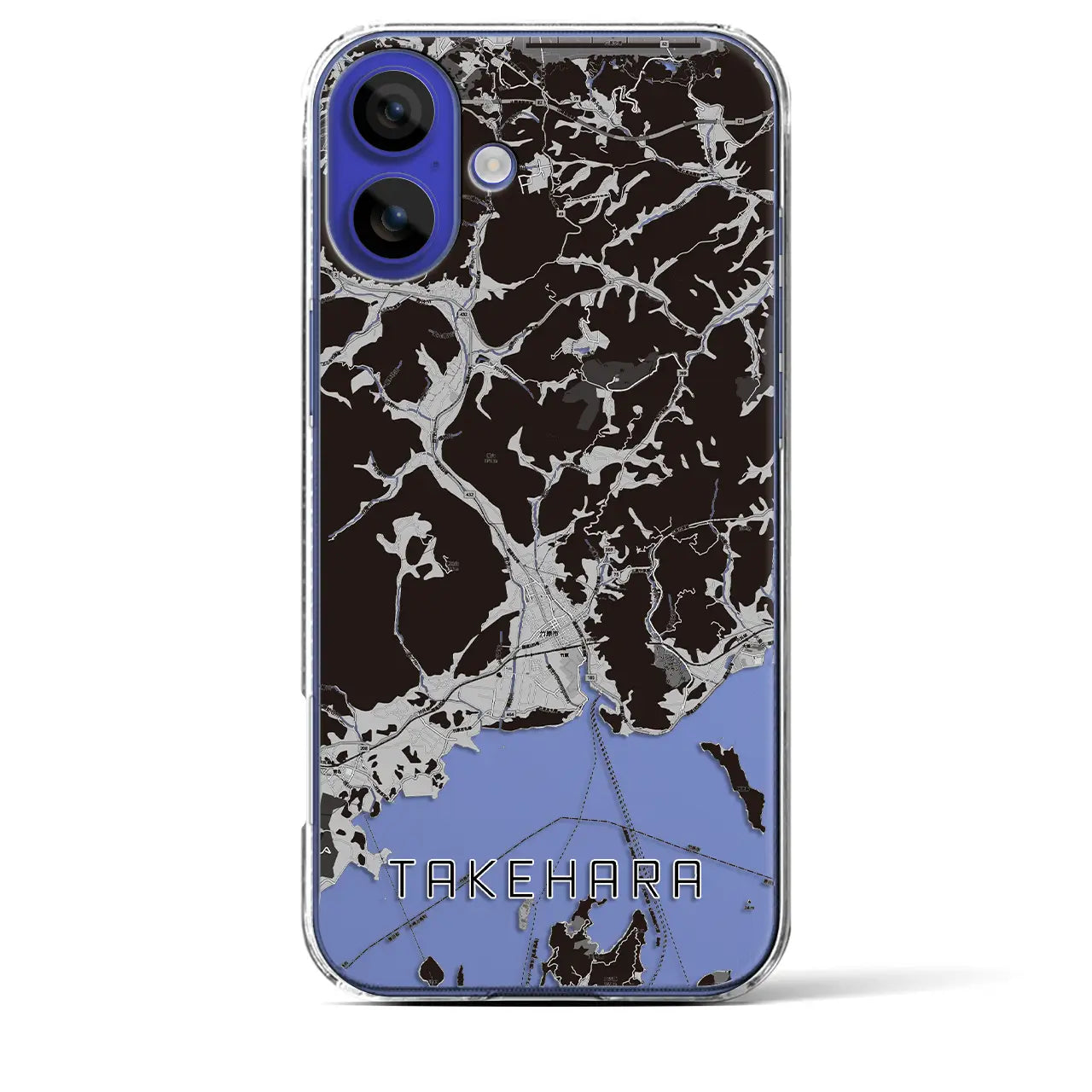 【竹原(広島県)】地図柄iPhoneケース(クリアタイプ)