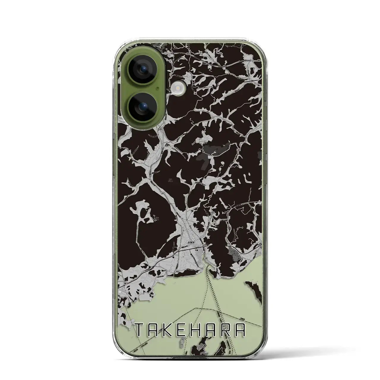 【竹原(広島県)】地図柄iPhoneケース(クリアタイプ)