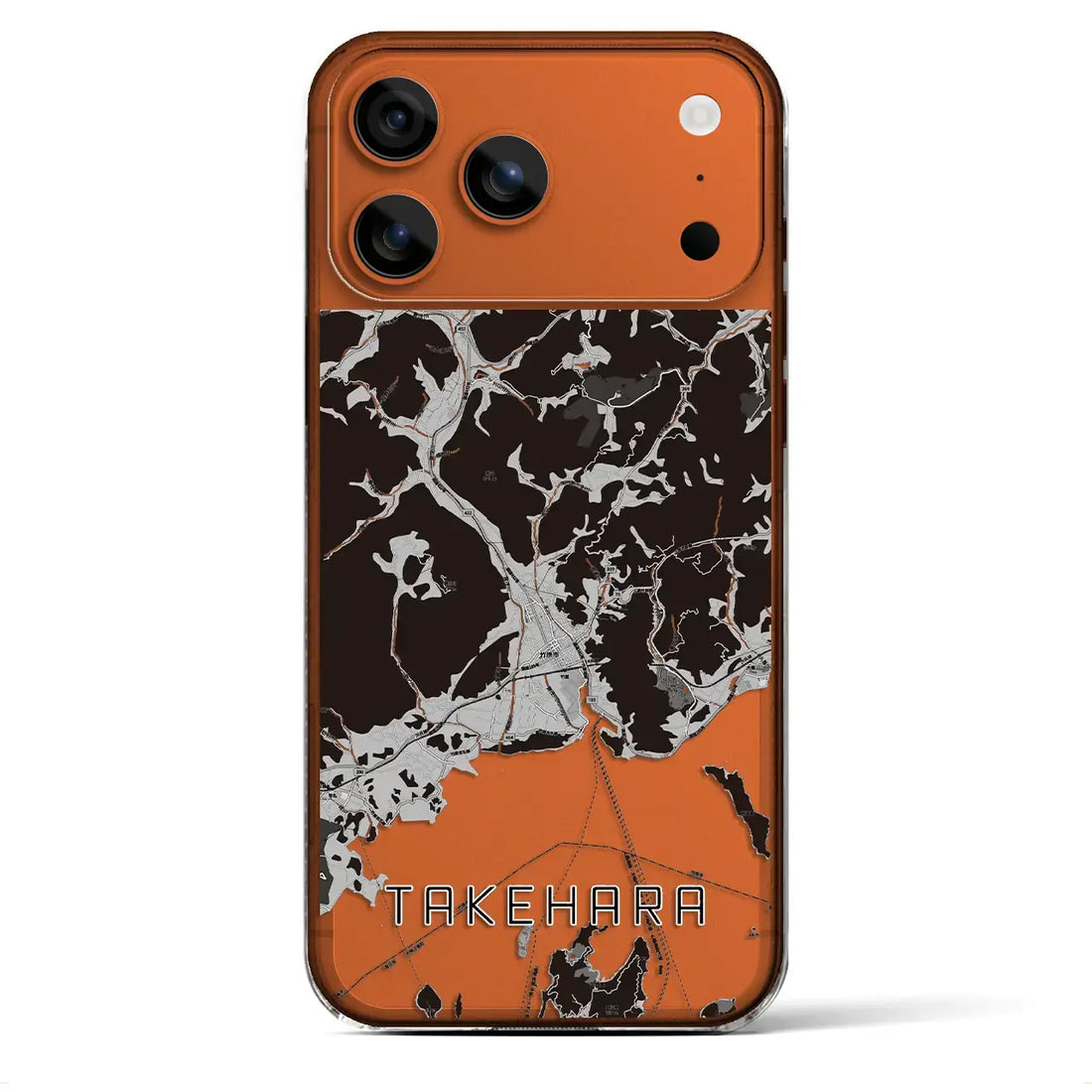 【竹原(広島県)】地図柄iPhoneケース(クリアタイプ)