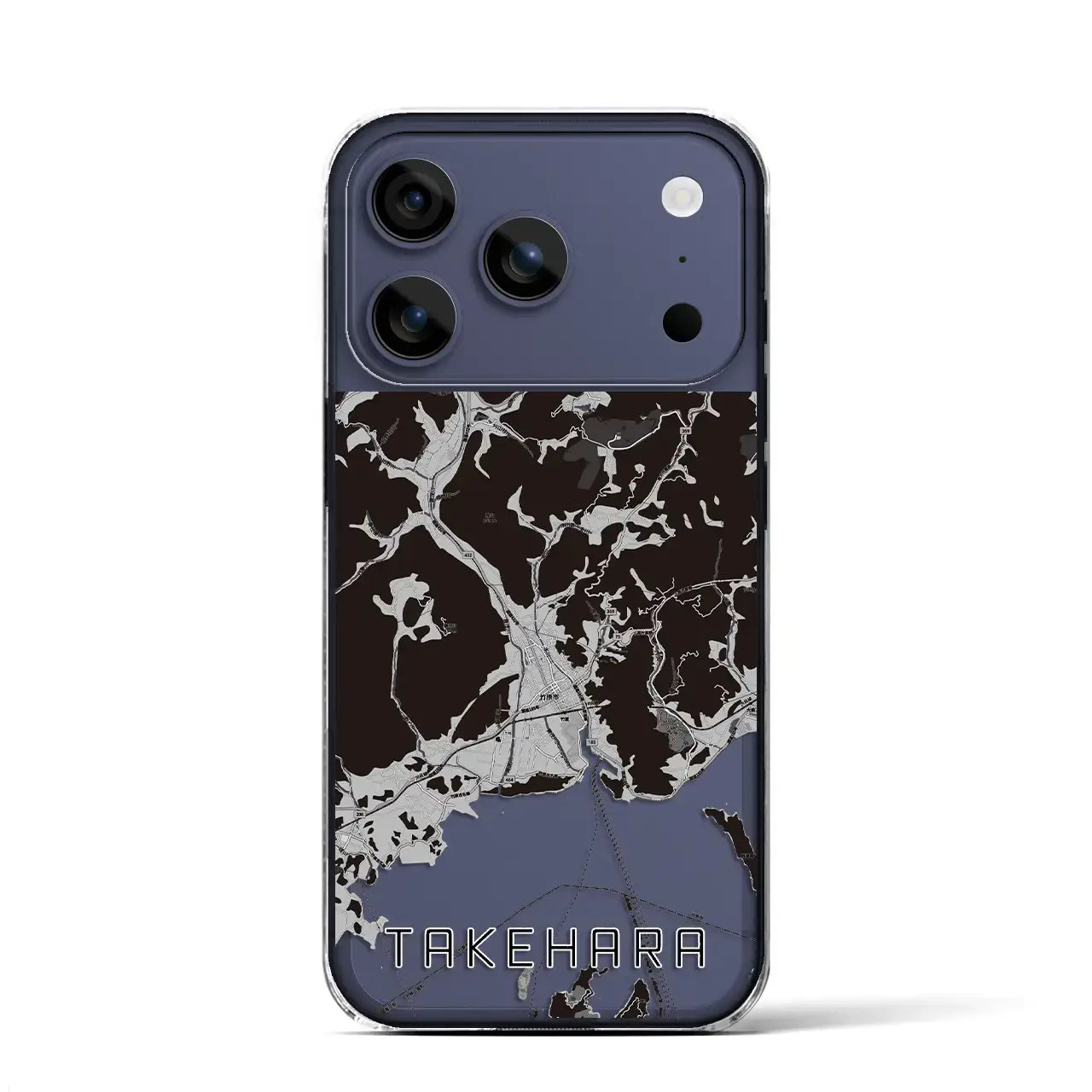 【竹原(広島県)】地図柄iPhoneケース(クリアタイプ)