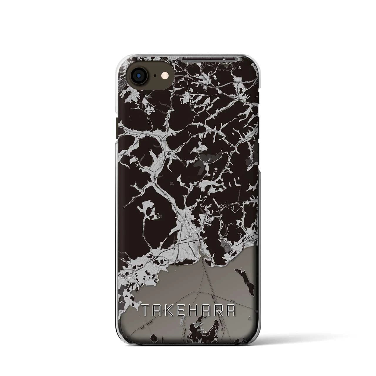 【竹原(広島県)】地図柄iPhoneケース(クリアタイプ)