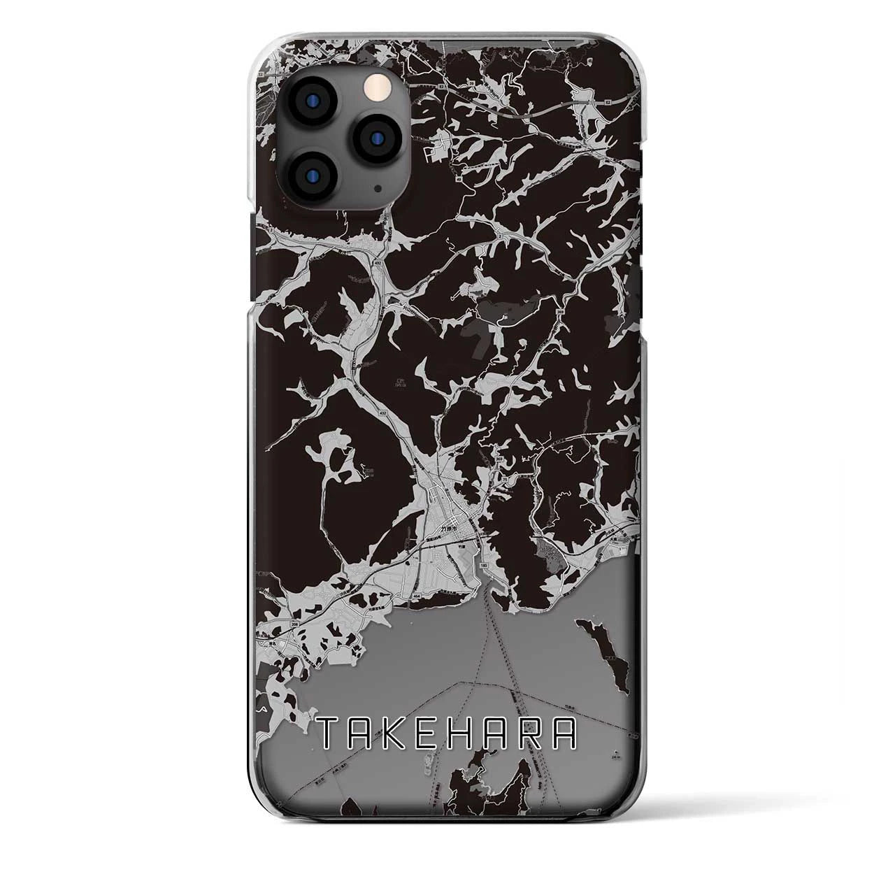 【竹原(広島県)】地図柄iPhoneケース(クリアタイプ)