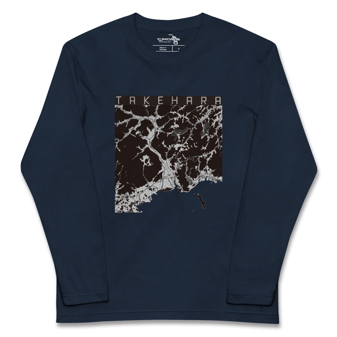 【竹原(広島県)】地図柄ロングスリーブTシャツ