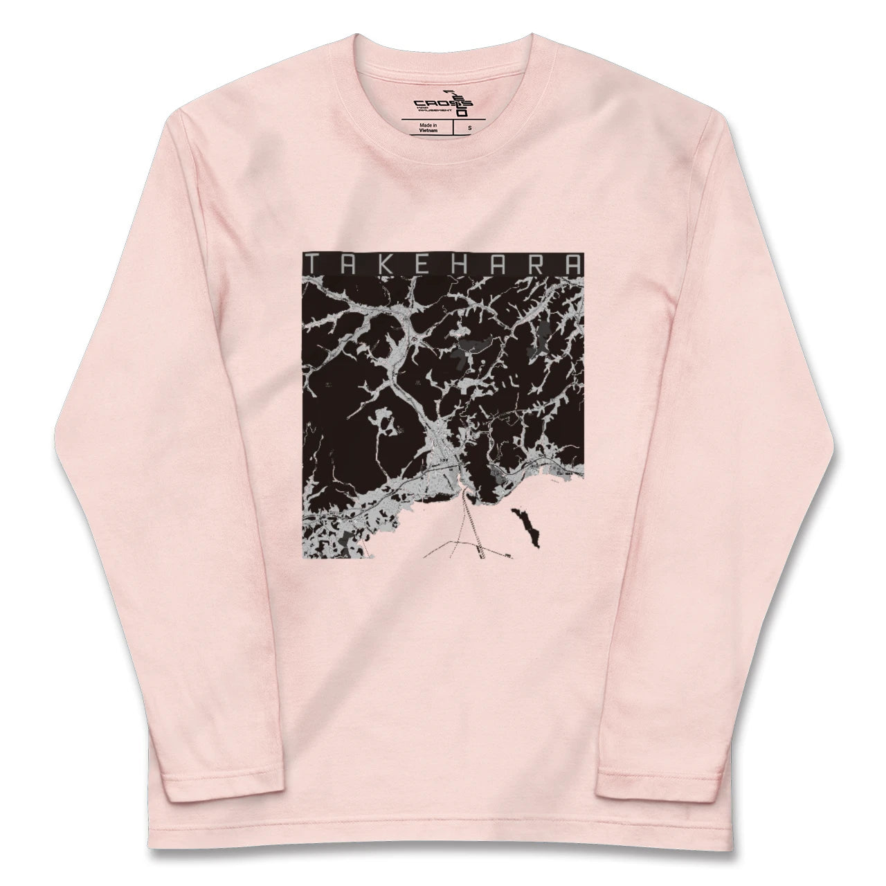 【竹原(広島県)】地図柄ロングスリーブTシャツ