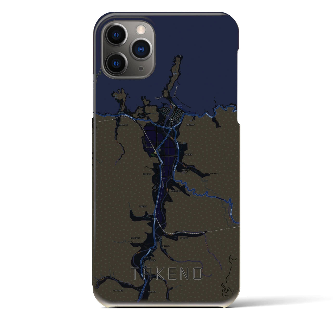 【竹野(兵庫県)】地図柄iPhoneケース(バックカバータイプ)
