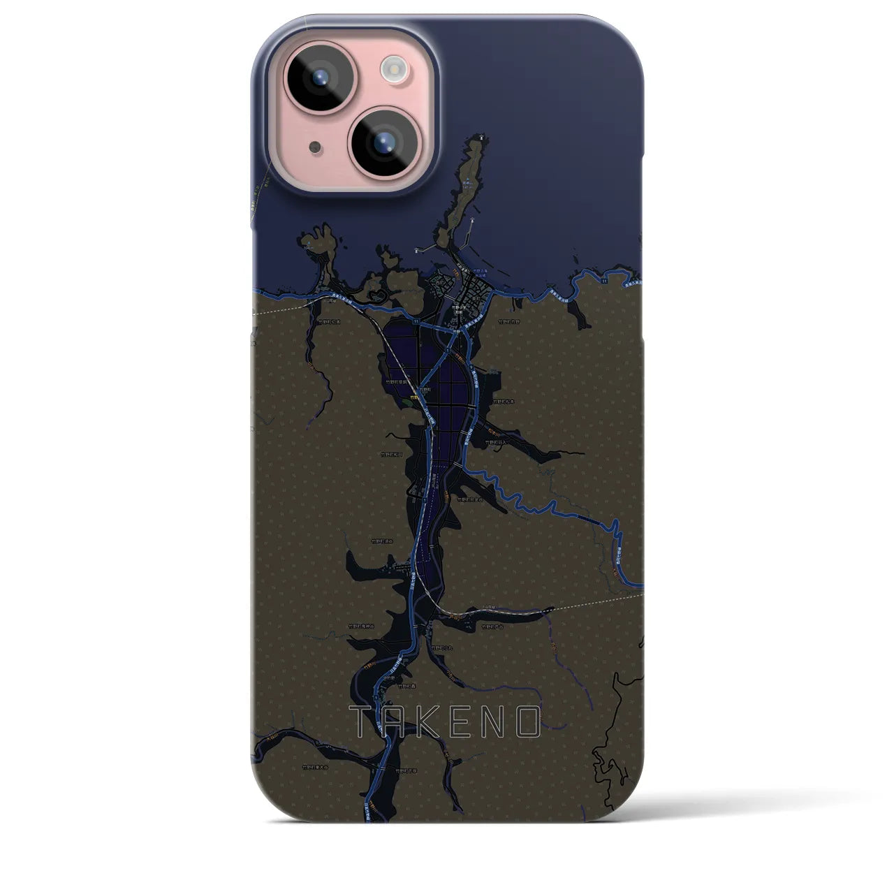 【竹野(兵庫県)】地図柄iPhoneケース(バックカバータイプ)