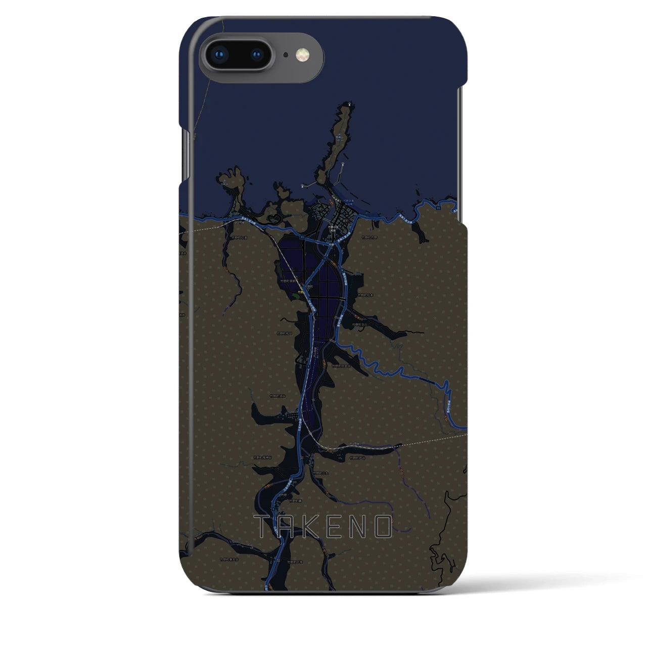 【竹野(兵庫県)】地図柄iPhoneケース(バックカバータイプ)