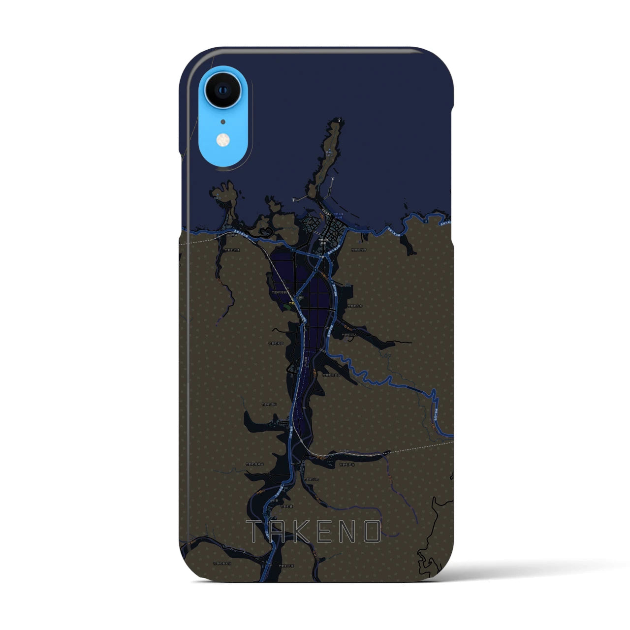 【竹野(兵庫県)】地図柄iPhoneケース(バックカバータイプ)