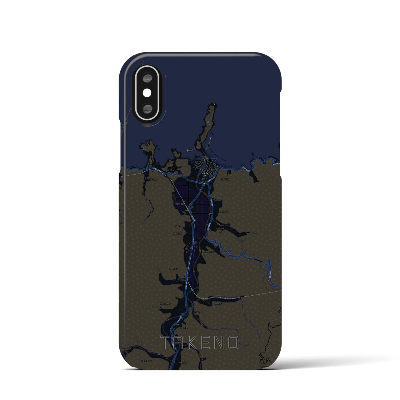 【竹野(兵庫県)】地図柄iPhoneケース(バックカバータイプ)