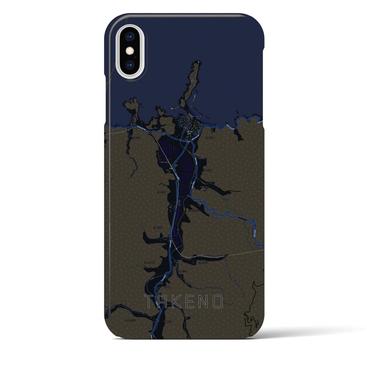 【竹野(兵庫県)】地図柄iPhoneケース(バックカバータイプ)