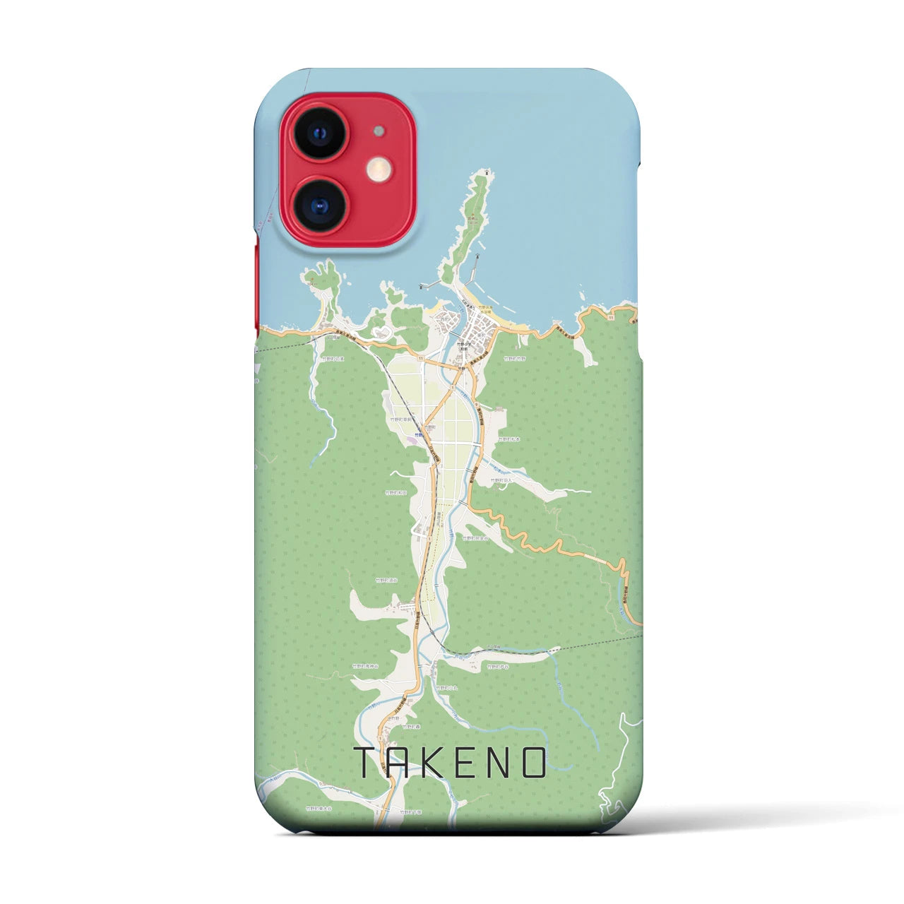【竹野(兵庫県)】地図柄iPhoneケース(バックカバータイプ)