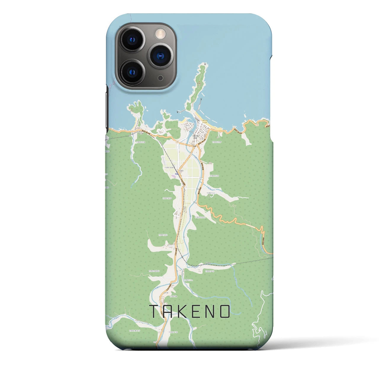 【竹野(兵庫県)】地図柄iPhoneケース(バックカバータイプ)