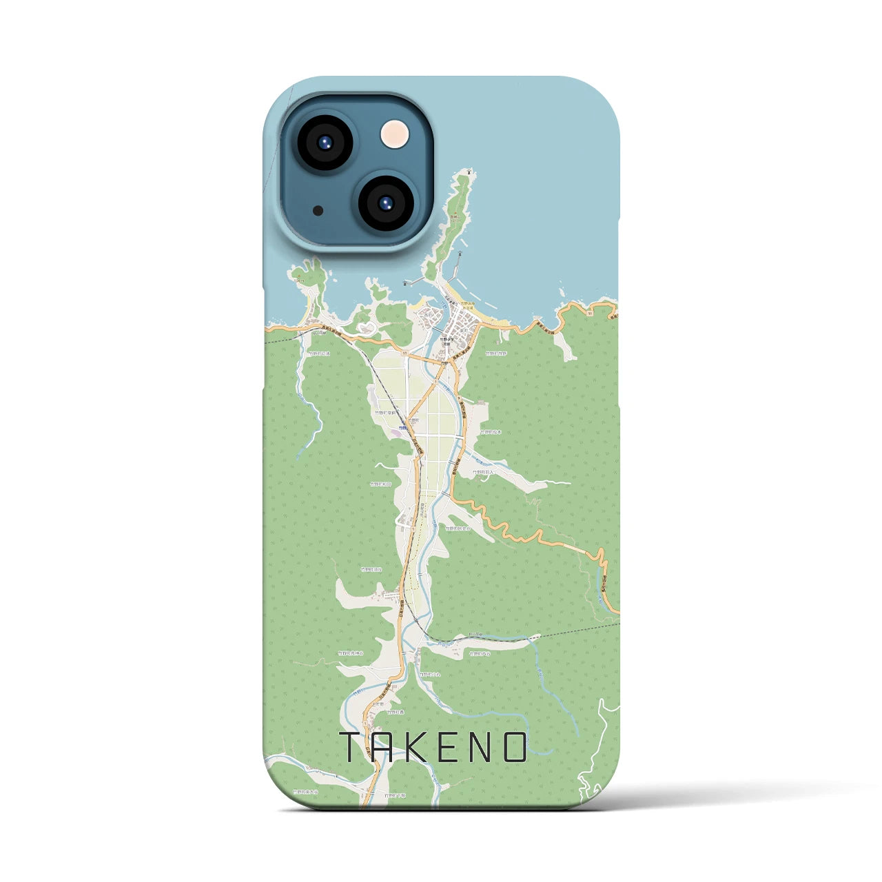【竹野(兵庫県)】地図柄iPhoneケース(バックカバータイプ)