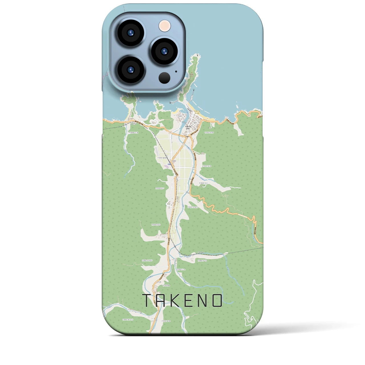 【竹野(兵庫県)】地図柄iPhoneケース(バックカバータイプ)